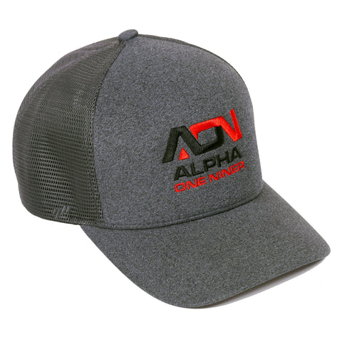 Alpha One Niner, Unipanel Trucker Mesh Fitted Cap, Embroidered